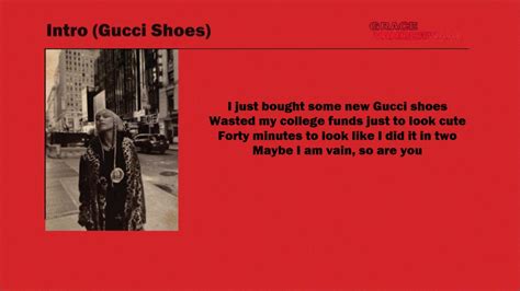 gucci shoes sang|gucci shoes song lyrics.